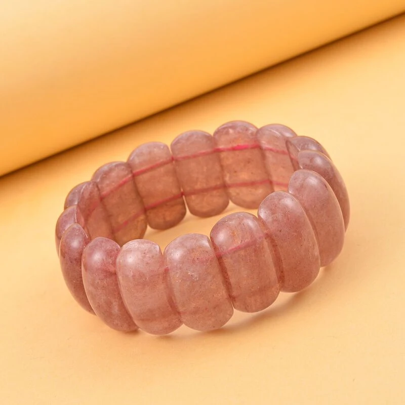 Erdbeer Quarz Armband, 18 Cm,ca. 371.00 Ct 4 Erdbeer Quarz Armband, 18 Cm,ca. 371.00 Ct – Bild 2