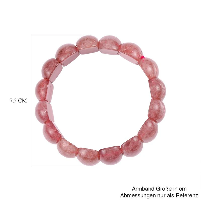 Erdbeer Quarz Armband, 18 Cm,ca. 371.00 Ct 5 Erdbeer Quarz Armband, 18 Cm,ca. 371.00 Ct – Bild 3