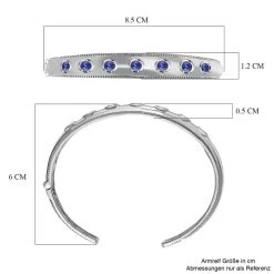 Tansanit Armreif Ca. 19 Cm 925 Silber Platiniert Ca. 2.36 Ct -Schmuck Shoplc 7510052 5