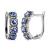 Tansanit Ohrringe, 925 Silber Platiniert, Ca. 1.39 Ct -Schmuck Shoplc 7510726