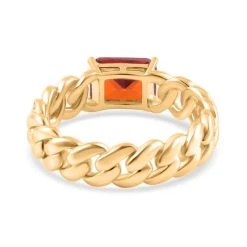 Roter Zirkonia, Weißer Zirkonia Ring, Reines Messing (Größe 16.00) Ca. 0.30 Ct -Schmuck Shoplc 7510834 5