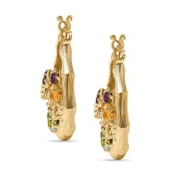 GP Kollektion - Italienische Garden Collection, Natürliche Mehrfach-Peridot Ohrringe 925 Silber Gelbgold Vermeil Ca. 9.87 Ct -Schmuck Shoplc 7510932 3