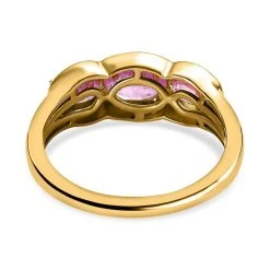 Ilakaka Rosa Saphir (Fissure Gefüllt) Ring, 925 Silber Vergoldet, (Größe 17.00), Ca. 1.31 Ct -Schmuck Shoplc 7511203 5