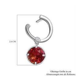 Sunset Triplette Quarz, Weißer Zirkon Ohrringe, 925 Silber Platiniert Ca. 4.68 Ct -Schmuck Shoplc 7511699 5