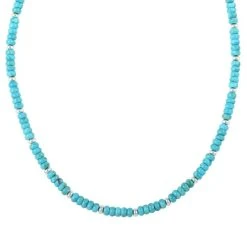 Limitierte Auflage - Mexikanisches Türkis Halskette, Ca. 45 Cm 925 Silber Ca. 85.00 Ct -Schmuck Shoplc 7512915 2