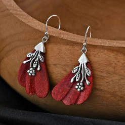 Royal Bali Kollektion - Koralle Ohrringe, 925 Silber -Schmuck Shoplc 7513312 1