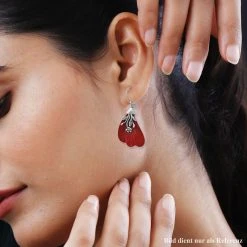 Royal Bali Kollektion - Koralle Ohrringe, 925 Silber -Schmuck Shoplc 7513312 2