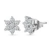 Moissanit Ohrringe, 925 Silber Platiniert, Ca. 0.98 Ct -Schmuck Shoplc 7513946