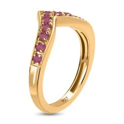 AA Afrikanischer Rubin (Fissure Gefüllt) Ring, 925 Silber Gelbgold Vermeil (Größe 21.00) Ca. 0.66 Ct 13 AA Afrikanischer Rubin (Fissure Gefüllt) Ring, 925 Silber Gelbgold Vermeil (Größe 21.00) Ca. 0.66 Ct -Schmuck Shoplc 7516167 4