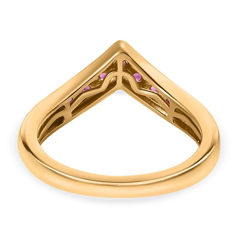 AA Afrikanischer Rubin (Fissure Gefüllt) Ring, 925 Silber Gelbgold Vermeil (Größe 21.00) Ca. 0.66 Ct 8 AA Afrikanischer Rubin (Fissure Gefüllt) Ring, 925 Silber Gelbgold Vermeil (Größe 21.00) Ca. 0.66 Ct – Bild 6