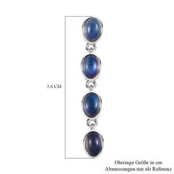 Aurora Mondstein Ohrringe 925 Silber Platiniert Ca. 4.22 Ct -Schmuck Shoplc 7516604 5