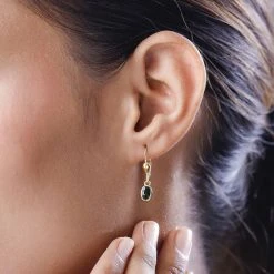 Natürlicher Chromdiopsid Ohrringe, 925 Silber Vergoldet, Ca. 1.00 Ct 9 Natürlicher Chromdiopsid Ohrringe, 925 Silber Vergoldet, Ca. 1.00 Ct -Schmuck Shoplc 7516680 2