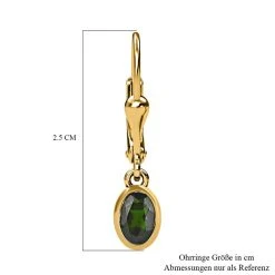 Natürlicher Chromdiopsid Ohrringe, 925 Silber Vergoldet, Ca. 1.00 Ct 11 Natürlicher Chromdiopsid Ohrringe, 925 Silber Vergoldet, Ca. 1.00 Ct -Schmuck Shoplc 7516680 4