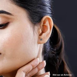 Blauer Diamant Ohrringe, SGL Zertifiziert I1-I2, 585 Gold Ca. 0.50 Ct -Schmuck Shoplc 7519051 2