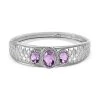 Rose De France Amethyst Armreif, Ca. 19 Cm, Edelstahl, Ca. 9.93 Ct -Schmuck Shoplc 7519191