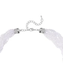 Weiße Facettierte Glaskugel Strang Halskette Ca. 45+5 Cm 10 Weiße Facettierte Glaskugel Strang Halskette Ca. 45+5 Cm -Schmuck Shoplc 7519278 3