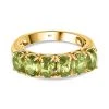 Natürlicher Peridot Ring, 925 Silber Vergoldet, (Größe 17.00), Ca. 3.03 Ct -Schmuck Shoplc 7522261