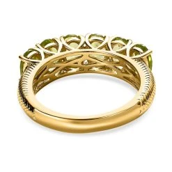 Natürlicher Peridot Ring, 925 Silber Vergoldet, (Größe 17.00), Ca. 3.03 Ct -Schmuck Shoplc 7522261 5