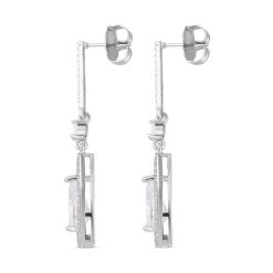 Weißer Zirkonia Ohrringe, Ca. 4.00 Ct -Schmuck Shoplc 7522568 3