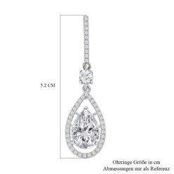 Weißer Zirkonia Ohrringe, Ca. 4.00 Ct -Schmuck Shoplc 7522568 4