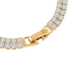 Weißes Zirkonia Armband, Ca. 20 Cm, Ca. 4.00 Ct, Goldfarben 4.00 Ct -Schmuck Shoplc 7522669 2