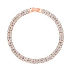 Weißes Zirkonia Armband, Ca. 20 Cm, Ca. 4.00 Ct, Roséfarben 4.00 Ct