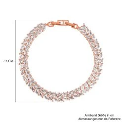 Weißer Zirkonia Armband Ca. 19 Cm Reines Messing Ca. 6.00 Ct -Schmuck Shoplc 7522700 4