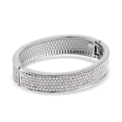 Weißer Kristall Armreif Ca. 19 Cm, Silberfarben 11 Weißer Kristall Armreif Ca. 19 Cm, Silberfarben -Schmuck Shoplc 7522940 3