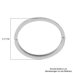 Weißer Kristall Armreif Ca. 19 Cm, Silberfarben 13 Weißer Kristall Armreif Ca. 19 Cm, Silberfarben -Schmuck Shoplc 7522940 5