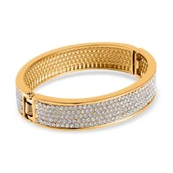 Weißer Kristall Armreif Ca. 19 Cm, Goldfarben -Schmuck Shoplc 7522941 4