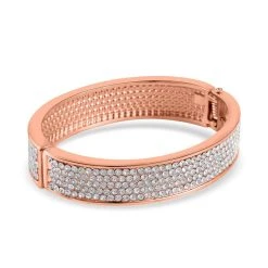 Weißer Kristall Armreif Ca. 19 Cm, Roséfarben -Schmuck Shoplc 7522942 3