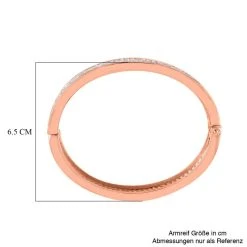 Weißer Kristall Armreif Ca. 19 Cm, Roséfarben -Schmuck Shoplc 7522942 5