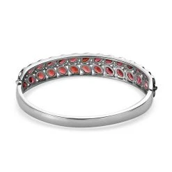 Roter Granat, Weißer Zirkon Armreif Ca. 19 Cm Edelstahl Ca. 16.69 Ct -Schmuck Shoplc 7522981 4