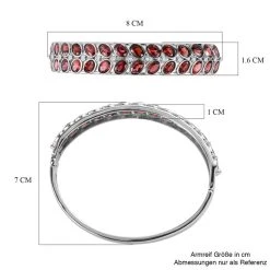 Roter Granat, Weißer Zirkon Armreif Ca. 19 Cm Edelstahl Ca. 16.69 Ct -Schmuck Shoplc 7522981 5