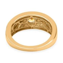 AA Natürlicher Goldener Tansanit Ring, 925 Silber Gelbgold Vermeil, (Größe 17.00) Ca. 0.91 Ct -Schmuck Shoplc 7522999 5
