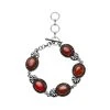 Rotes Achat-Armband, Ca. 20 Cm, Silberfarben, Schwarz Oxidiert Ca. 42,50 Ct -Schmuck Shoplc 7524975