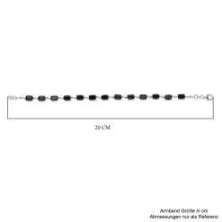 Elite Shungit Armband Ca. 20 Cm 925 Silber Platiniert Ca. 7,25 Ct -Schmuck Shoplc 7525031 4