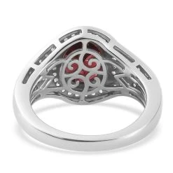 Rhodolith Granat Und Zirkon Ring 925 Silber Platiniert (Größe 16.00) Ca. 3,06 Ct -Schmuck Shoplc 7526505 5