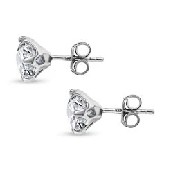 Moissanit Ohrringe, 925 Silber Platiniert, Ca. 3.56 Ct -Schmuck Shoplc 7526907 3