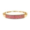 Afrikanischer Rubin (Fissure Gefüllt) Armreif Ca. 19 Cm 925 Silber Gelbgold Vermeil Ca. 7.60 Ct -Schmuck Shoplc 7527381
