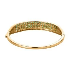 Kagem Sambischer Smaragd Armreif Ca. 19 Cm 925 Silber Gelbgold Vermeil Ca. 5.84 Ct -Schmuck Shoplc 7527397 4