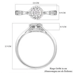 Weißer Diamant Ring, 925 Silber Platiniert, (Größe 18.00) Ca. 0.15 Ct 13 Weißer Diamant Ring, 925 Silber Platiniert, (Größe 18.00) Ca. 0.15 Ct -Schmuck Shoplc 7532307 5