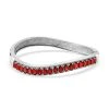 Natürliches Rotes Granat-Armreif, Ca. 19 Cm Edelstahl Ca. 9.31 Ct -Schmuck Shoplc 7532450