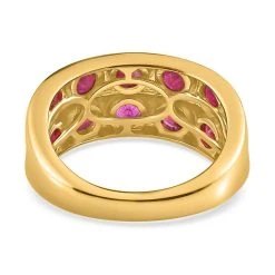 AA Afrikanischer Rubin (Fissure Gefüllt) Ring, 925 Silber Gelbgold Vermeil, (Größe 18.00) Ca. 1.63 Ct -Schmuck Shoplc 7533922 5