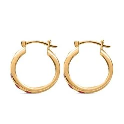 AA Afrikanischer Rubin (Fissure Gefüllt) Ohrringe 925 Silber Gelbgold Vermeil Ca. 1.63 Ct -Schmuck Shoplc 7534560 3