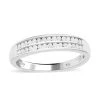 Weißer Diamant Ring, 925 Silber Platiniert, (Größe 17.00), Ca. 0.33 Ct -Schmuck Shoplc 7536047