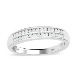 Weißer Diamant Ring, 925 Silber Platiniert, (Größe 17.00), Ca. 0.33 Ct -Schmuck Shoplc 7536048