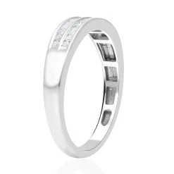 Weißer Diamant Ring, 925 Silber Platiniert, (Größe 17.00), Ca. 0.33 Ct -Schmuck Shoplc 7536048 3