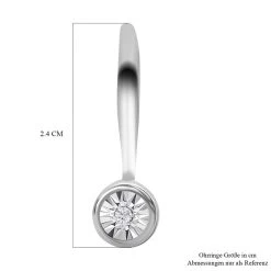 Weißer Diamant Ohrringe, 925 Silber Platiniert -Schmuck Shoplc 7536109 4