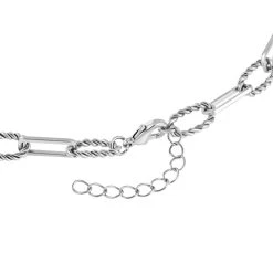 Weißer Kristall Halskette Ca. 50 Cm, Silberfarben -Schmuck Shoplc 7536438 3